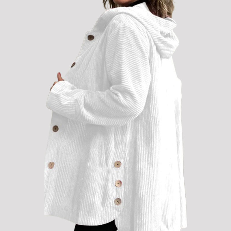 Dobrosława™ | Damenjacke aus Samt mit Kapuze