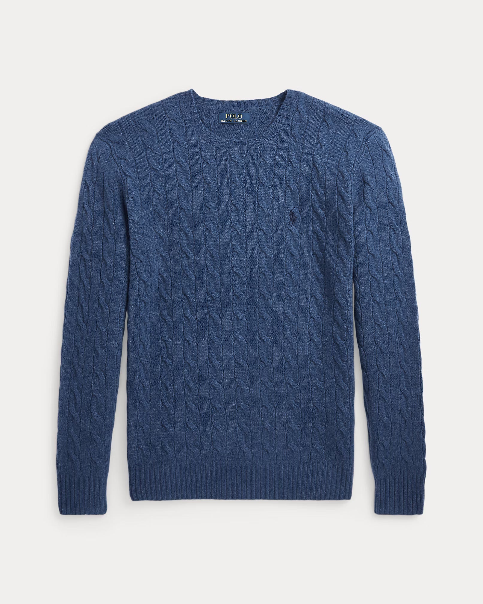 Woll- und Kaschmirpullover mit Zopfmuster