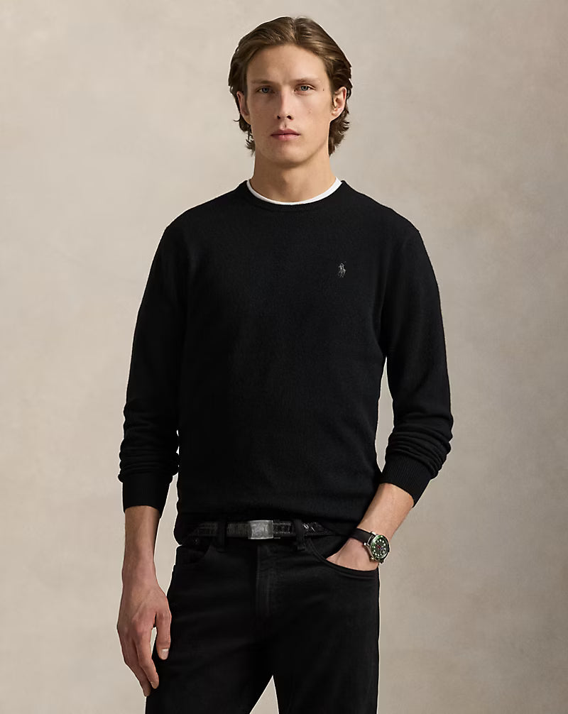 Wollpullover mit Rundhalsausschnitt