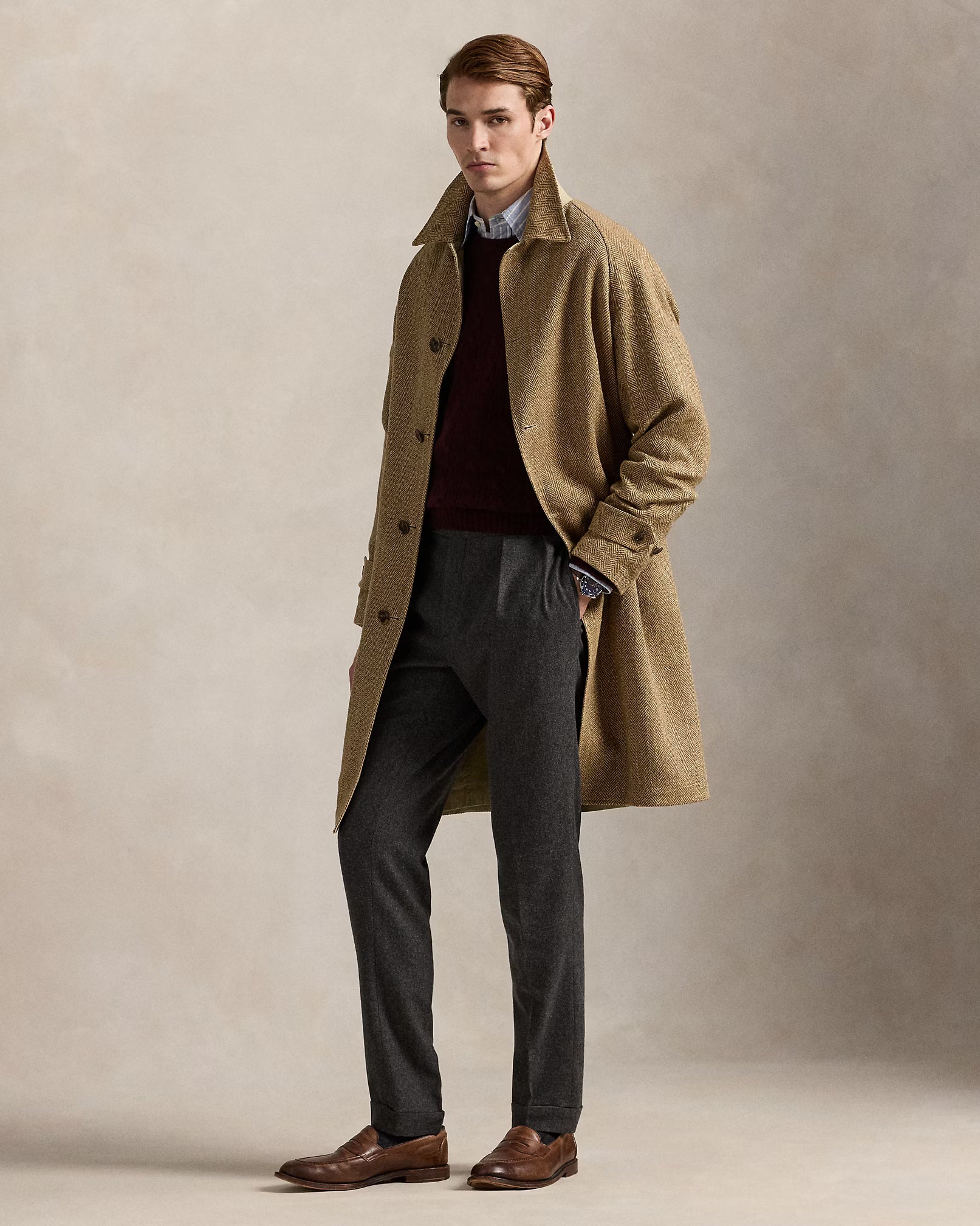 Uld- og cashmere sweater med kabelstrik