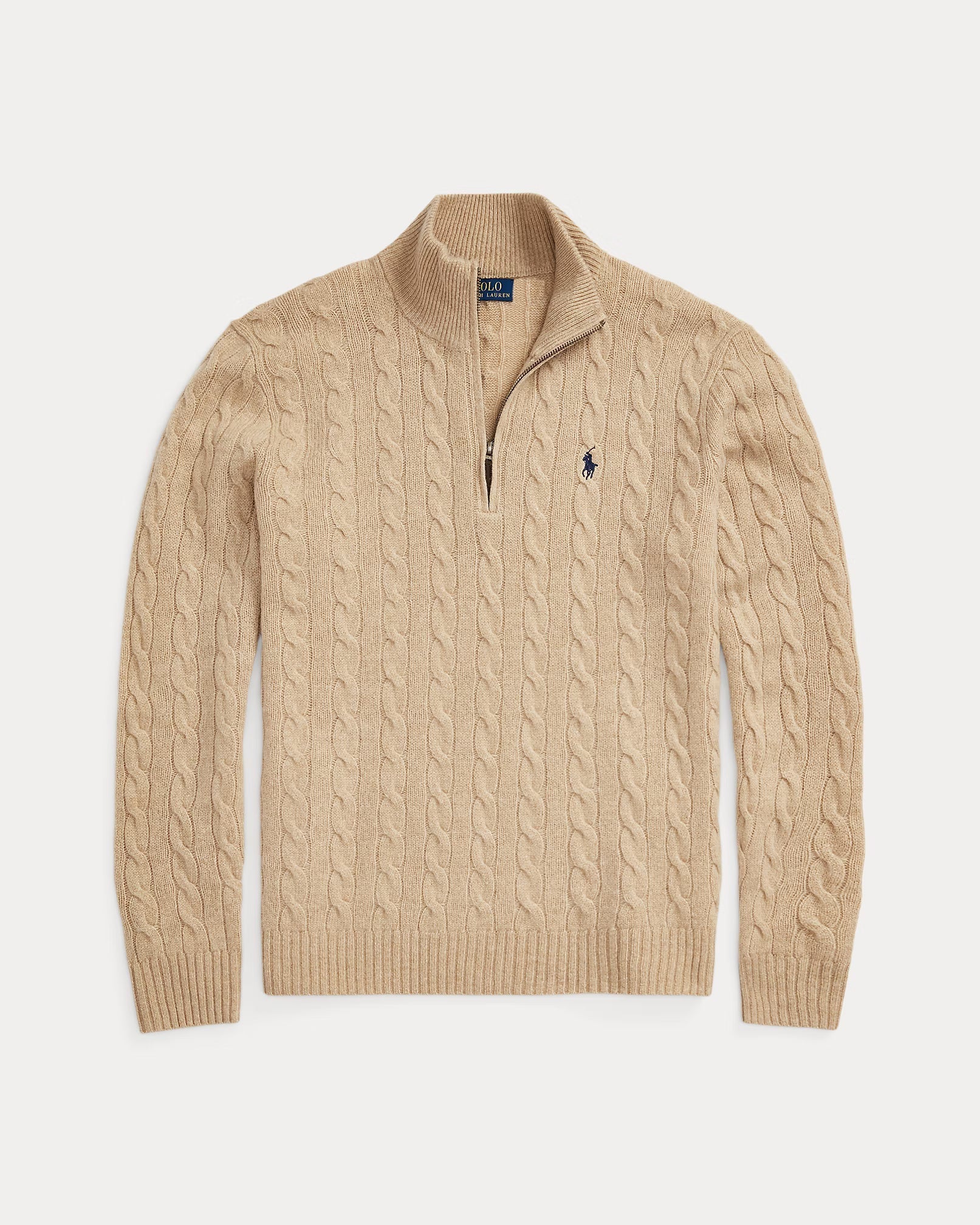 Woll- und Kaschmirpullover mit geflochtenem Strick