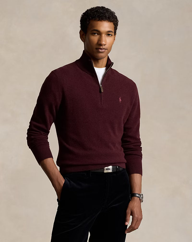 Wollpullover mit Reißverschluss
