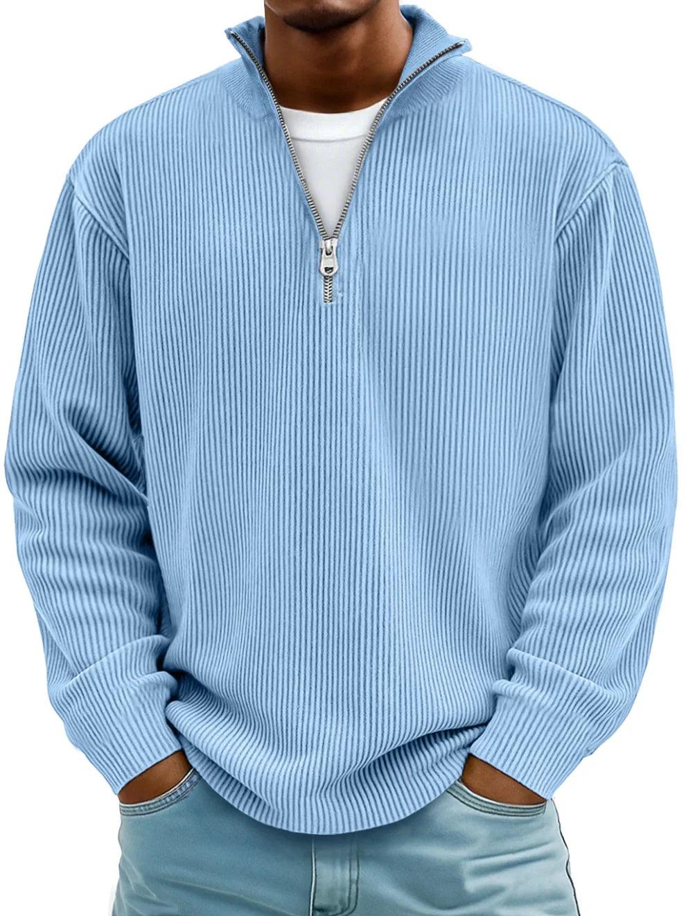 Mściwój™ | Herrenpullover mit Halbreißverschluss – Stilvoll, Warm und Langlebig