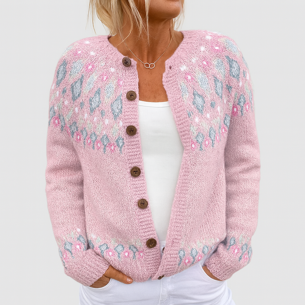 Wójcik™ | Lockere Strickjacke mit Muster
