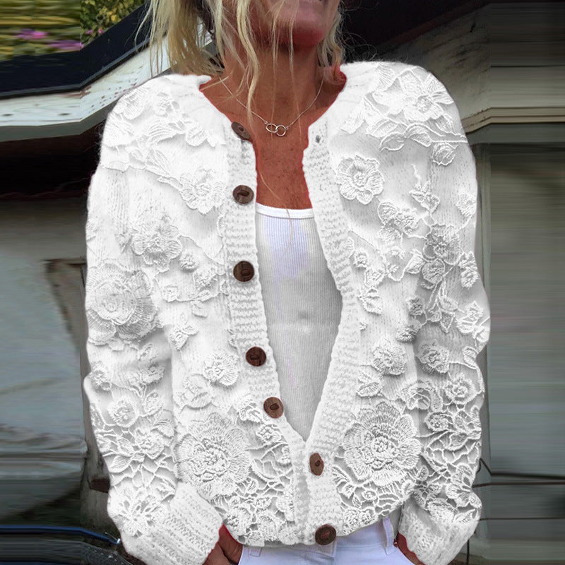 Wójcik™ | Lockere Strickjacke mit Muster