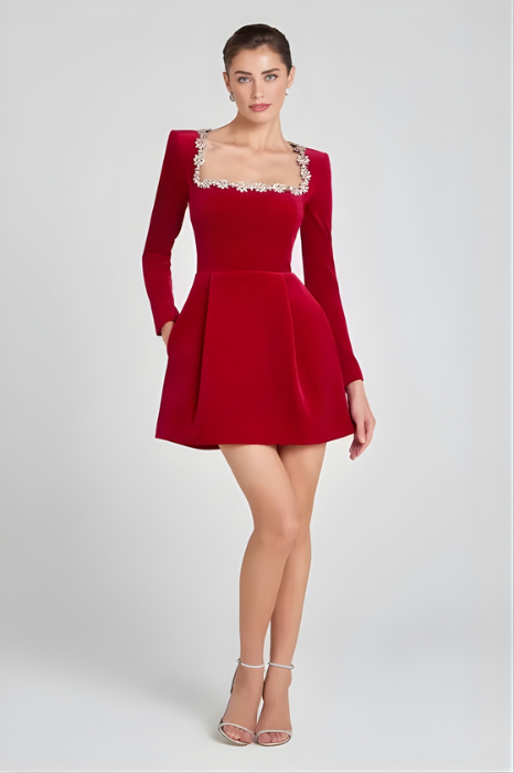 RosanoVerona™ | Mini-Kleid aus Samt Valentina