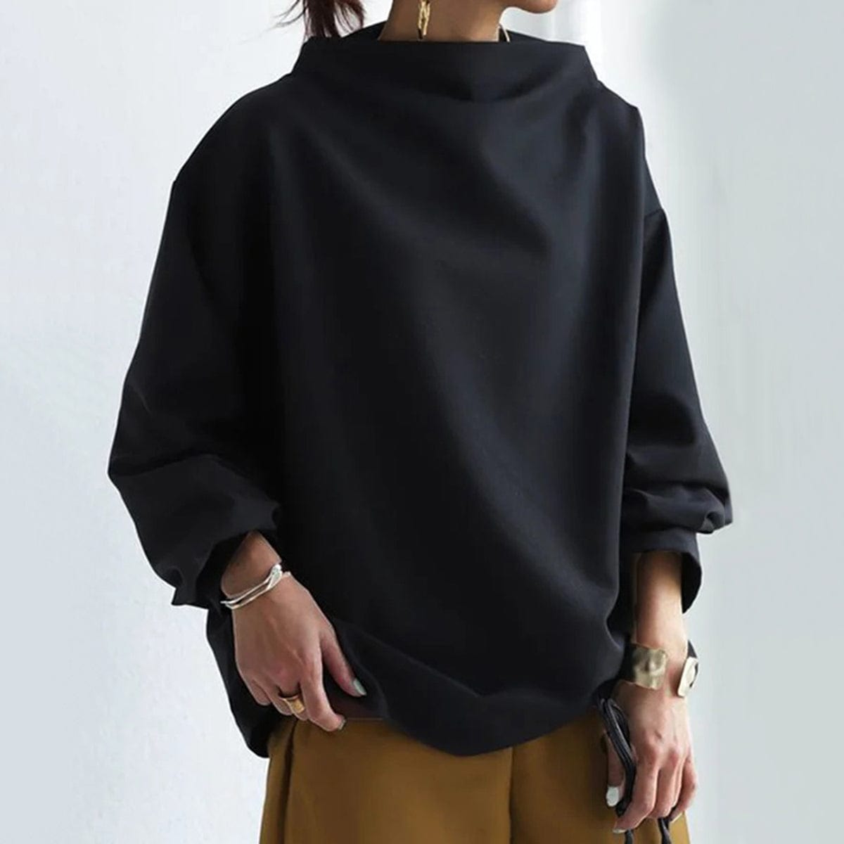 Bożena™ | Pullover mit hohem Kragen