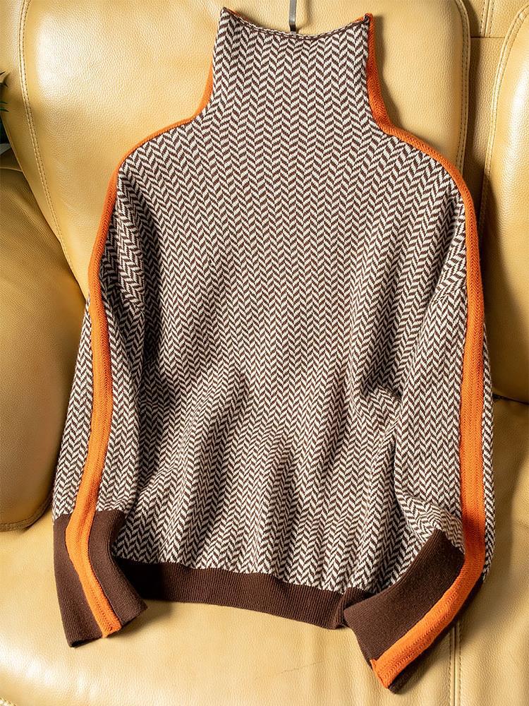 Sikora ™ | Sweter z kontrastem