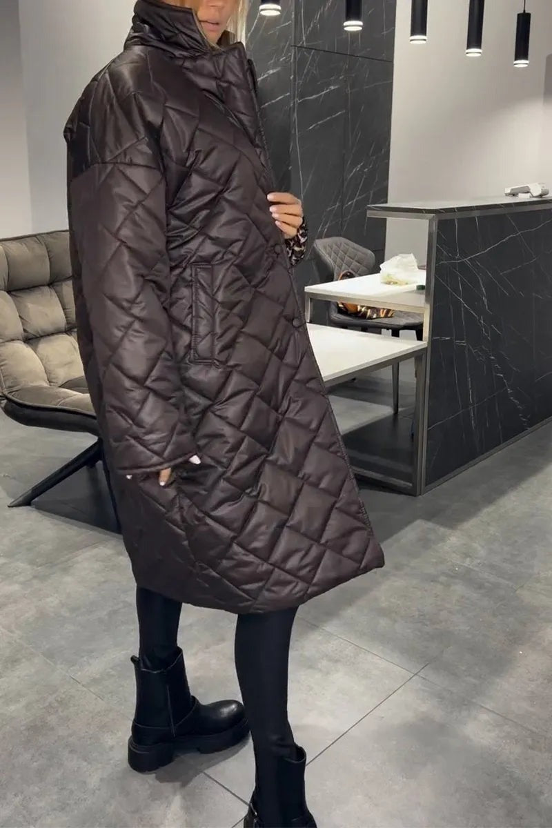 Brygida™ | Wendbare Steppjacke mit Leo-Futter