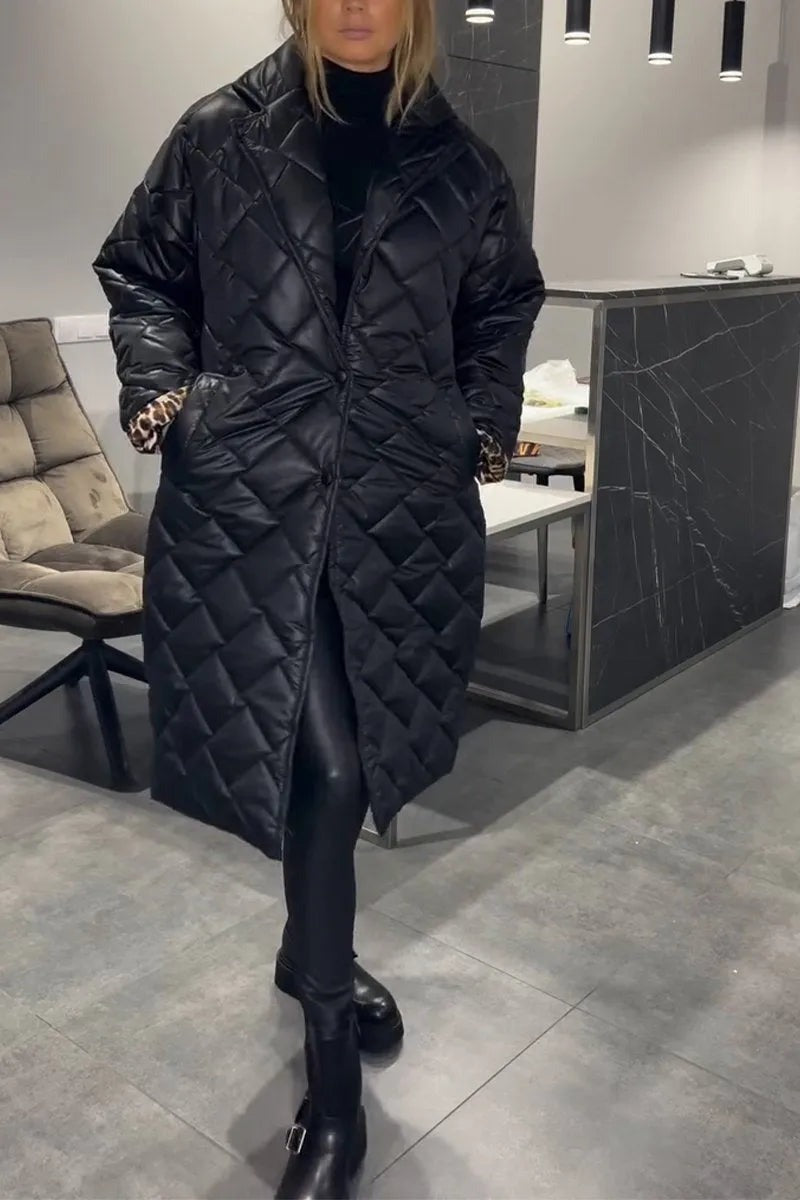 Brygida™ | Wendbare Steppjacke mit Leo-Futter