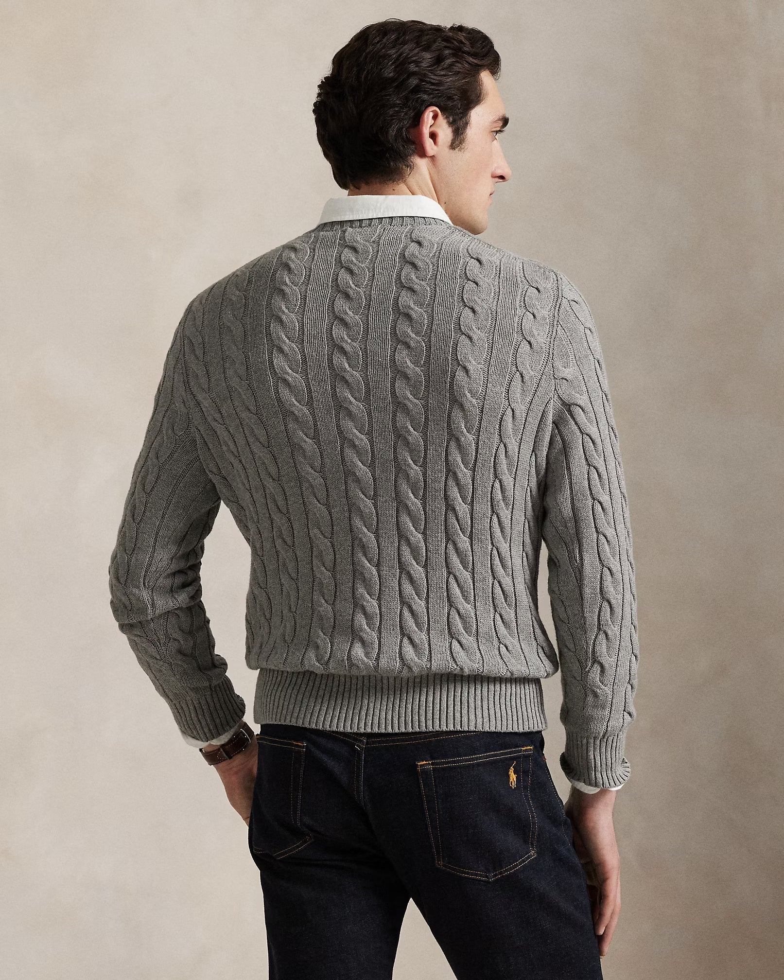 Strickpullover aus Baumwollstrick