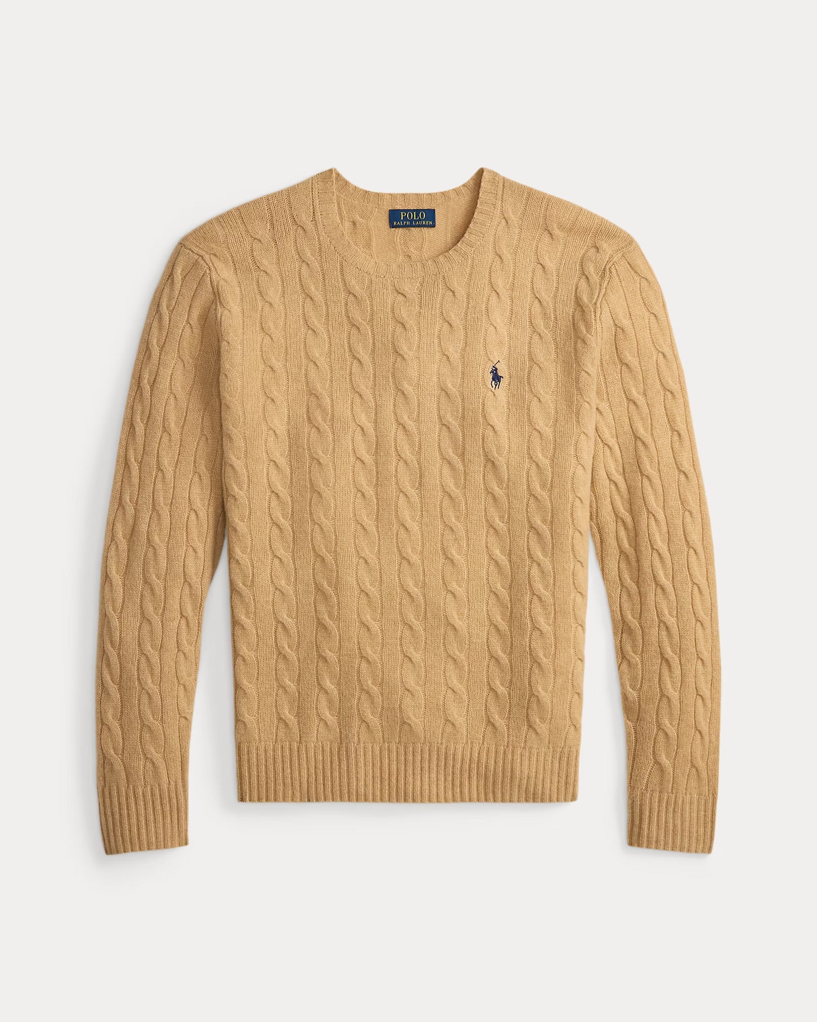 Woll- und Kaschmirpullover mit Kabelstrick