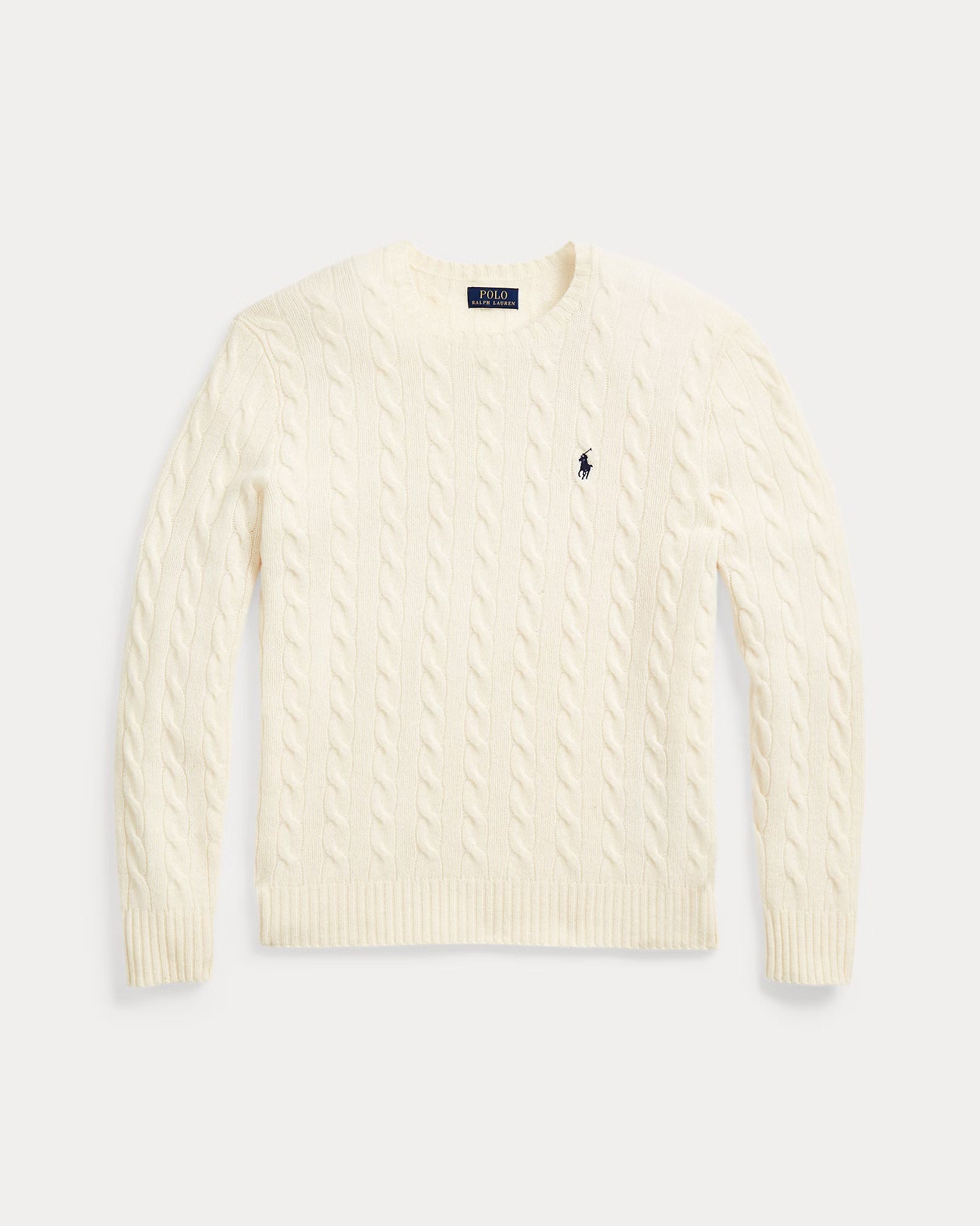 Woll- und Kaschmirpullover mit Kabelstrick
