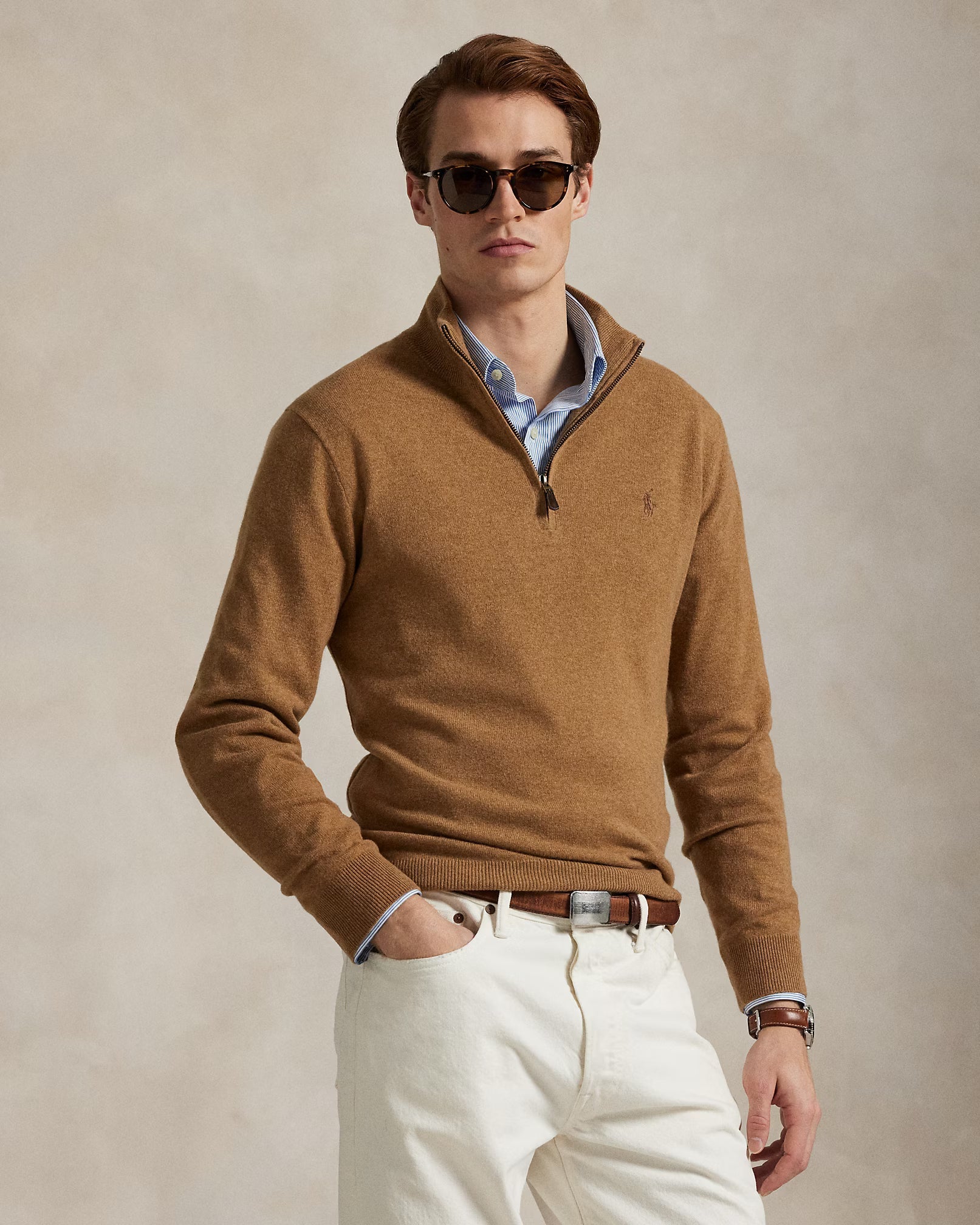 Wollpullover mit Reißverschluss