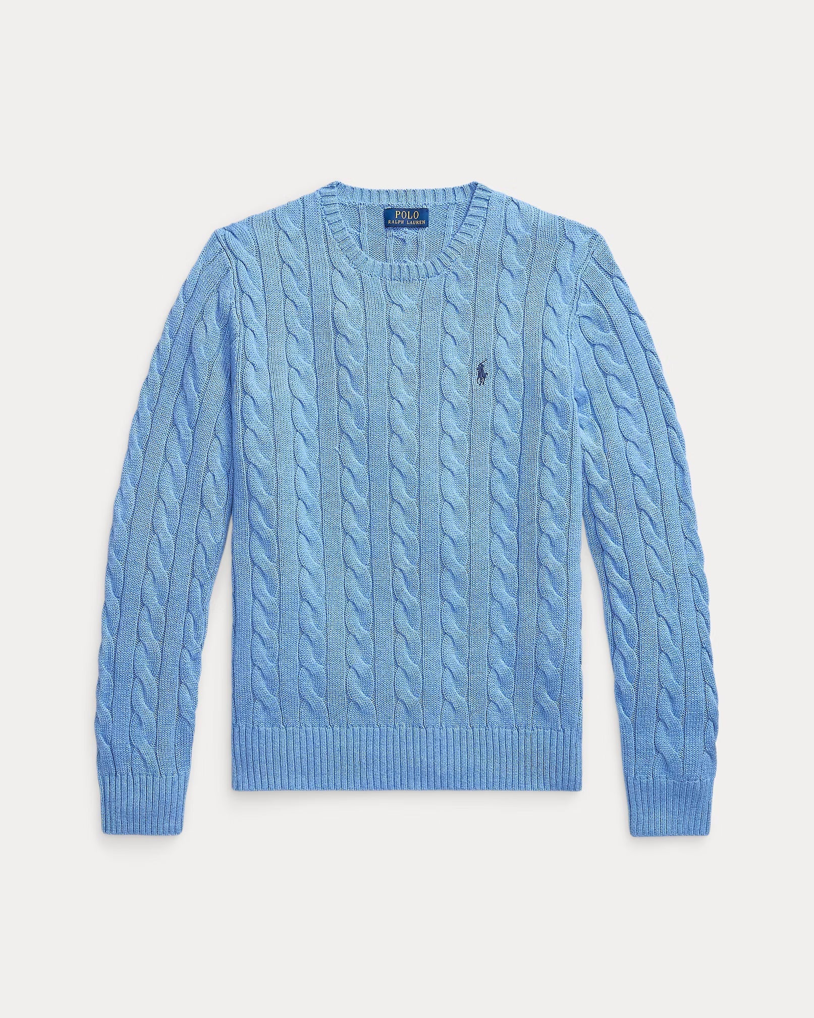 Strickpullover aus Baumwolle mit Kabelmuster