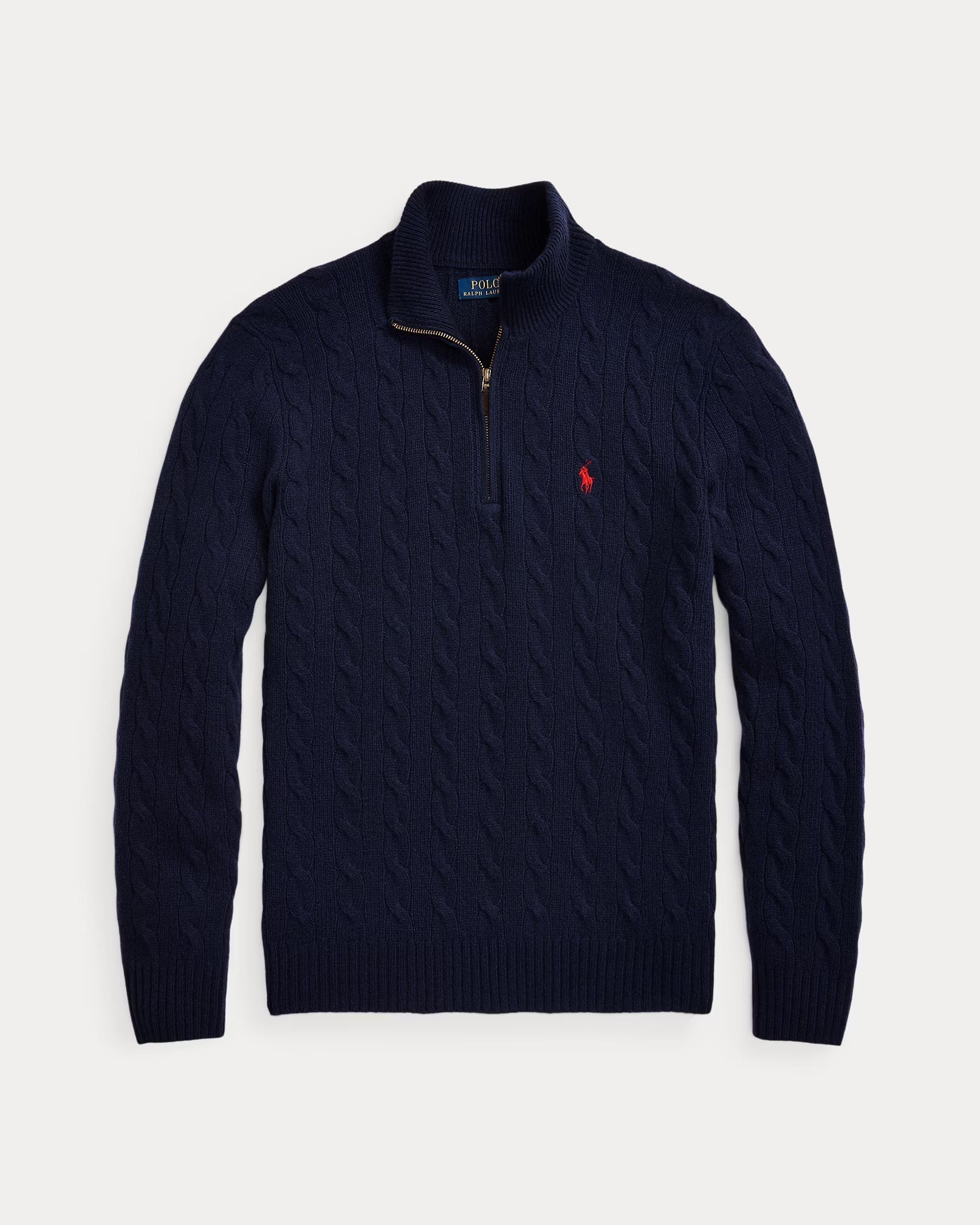 Woll- und Kaschmirpullover mit Flechtstrick