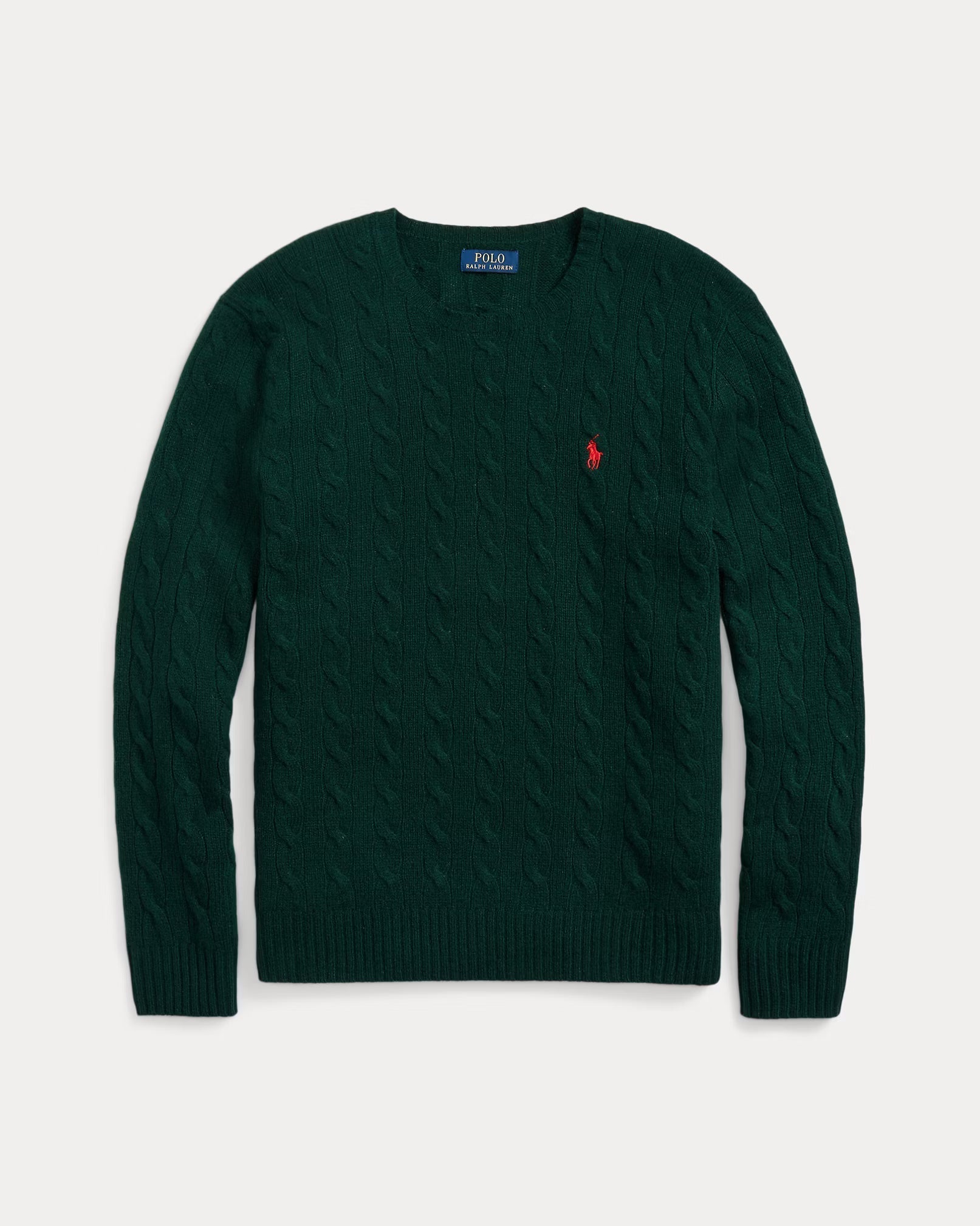 Woll- und Kaschmir-Strickpullover mit Kabelmuster