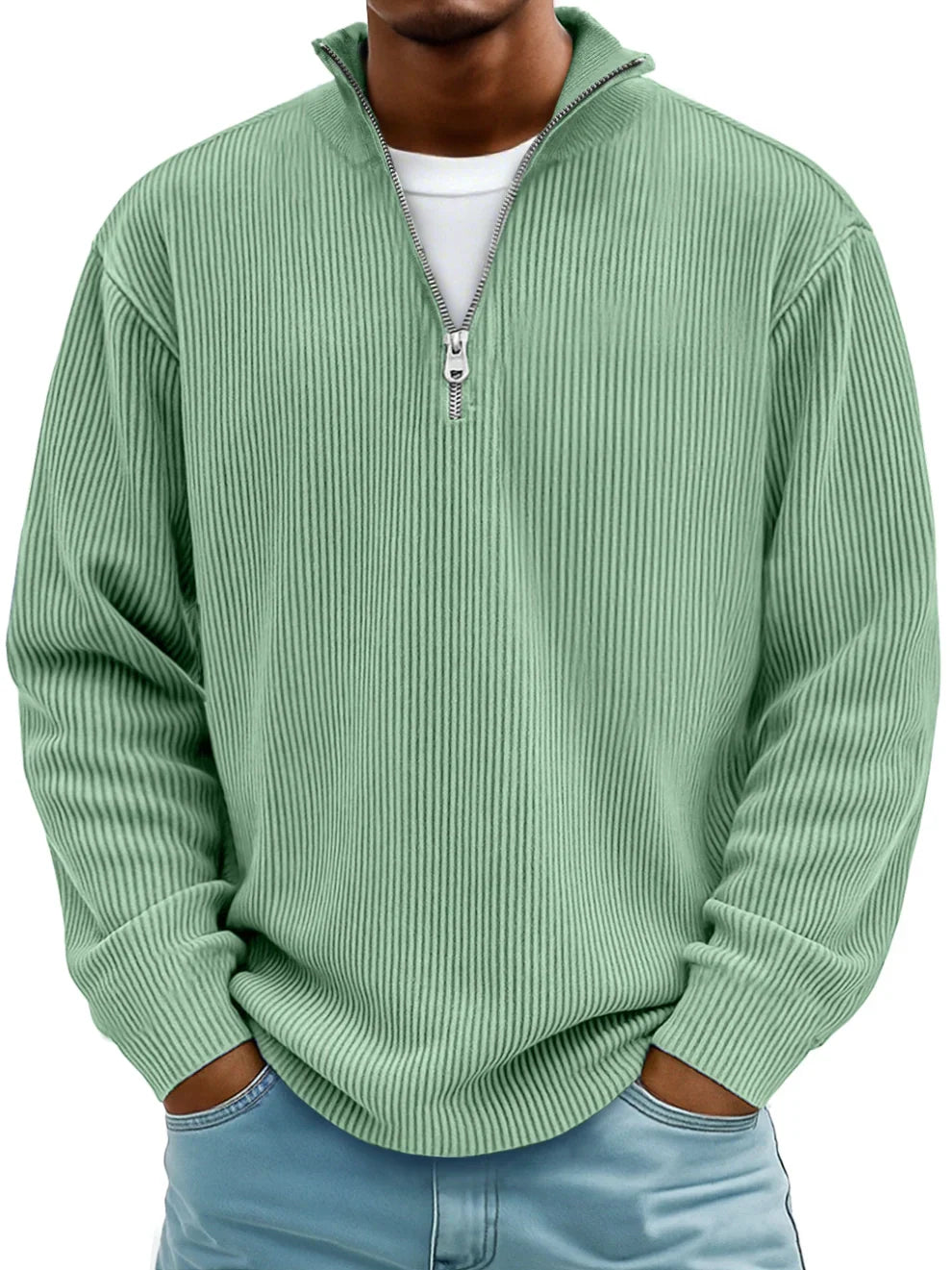 Mściwój™ | Herrenpullover mit halbem Reißverschluss – Stilvoll, Warm und Langlebig