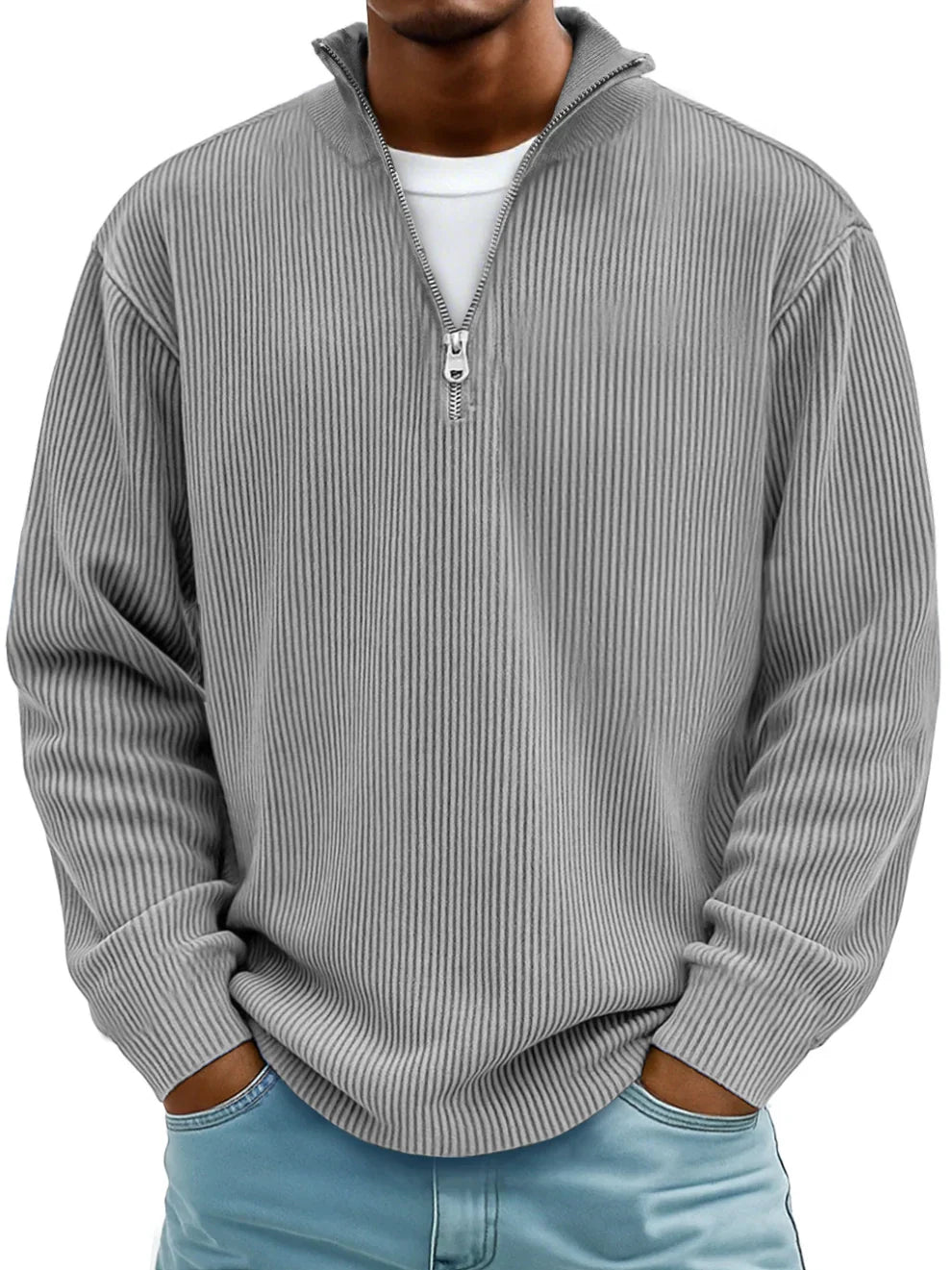 Mściwój™ | Herrenpullover mit halbem Reißverschluss – Stilvoll, Warm und Langlebig