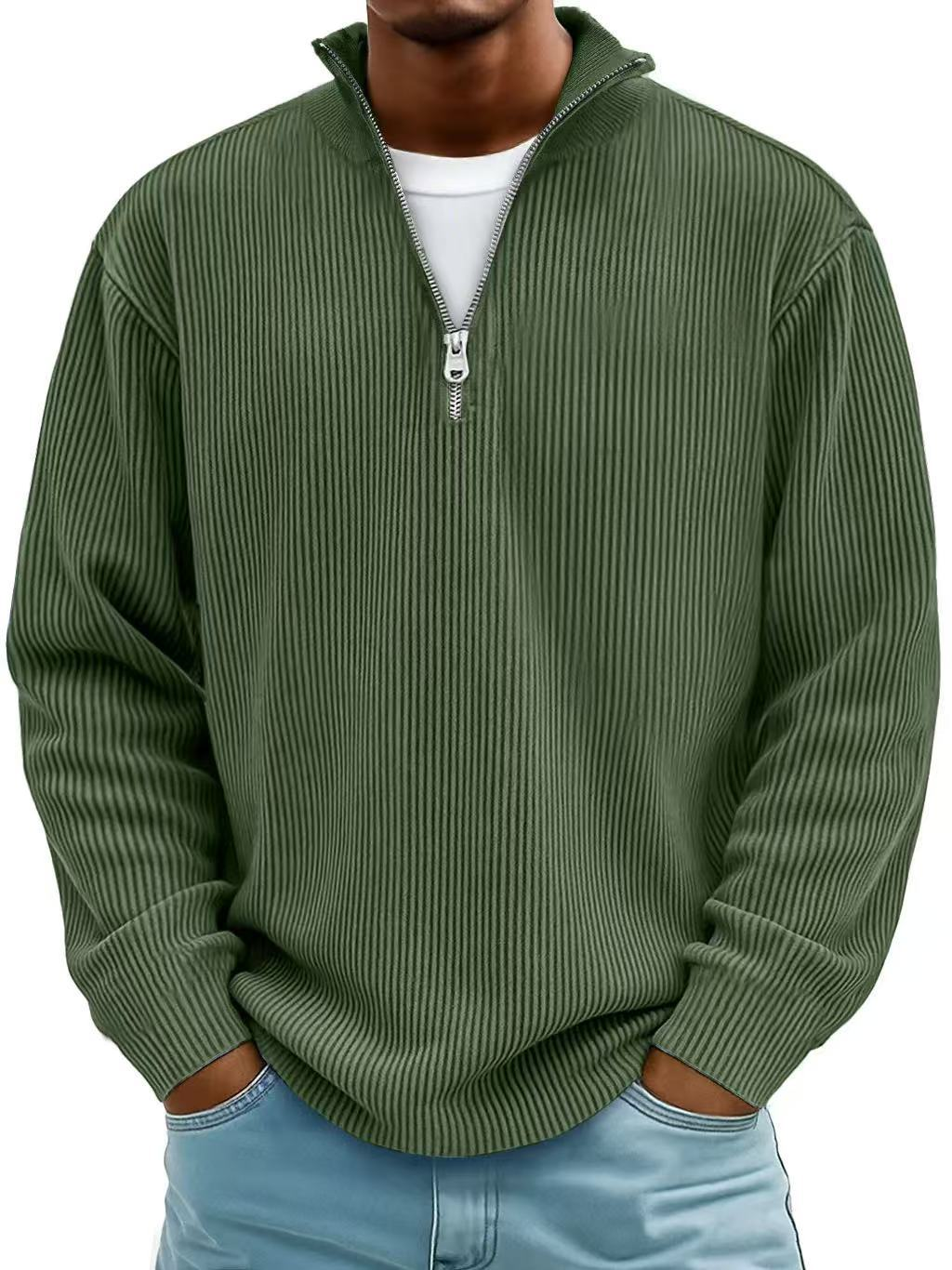 Mściwój™ | Herrenpullover mit Halbreißverschluss – Stilvoll, Warm und Langlebig