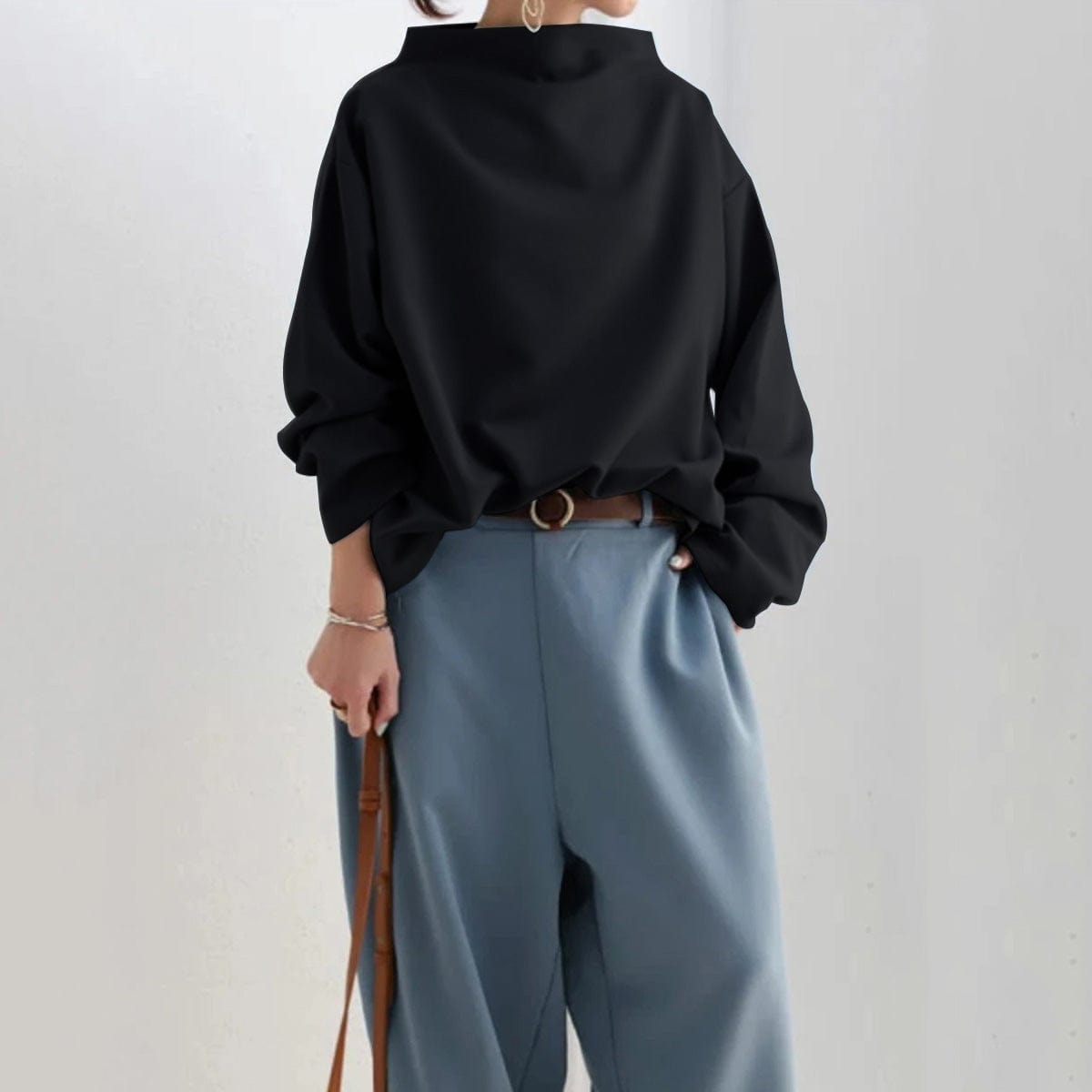 Bożena™ | Pullover mit Stehkragen