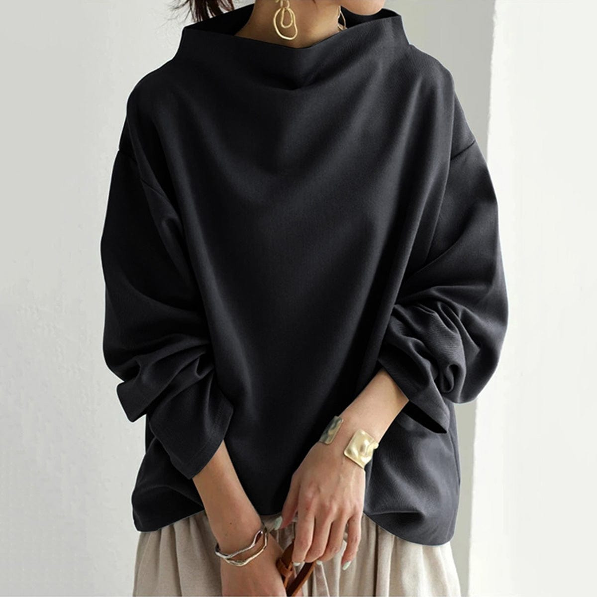 Bożena™ | Pullover mit Stehkragen