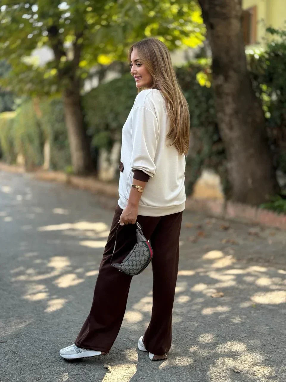 Jarosława™ | Zweifarbiger Set mit Cardigan und Modal-Strickhose