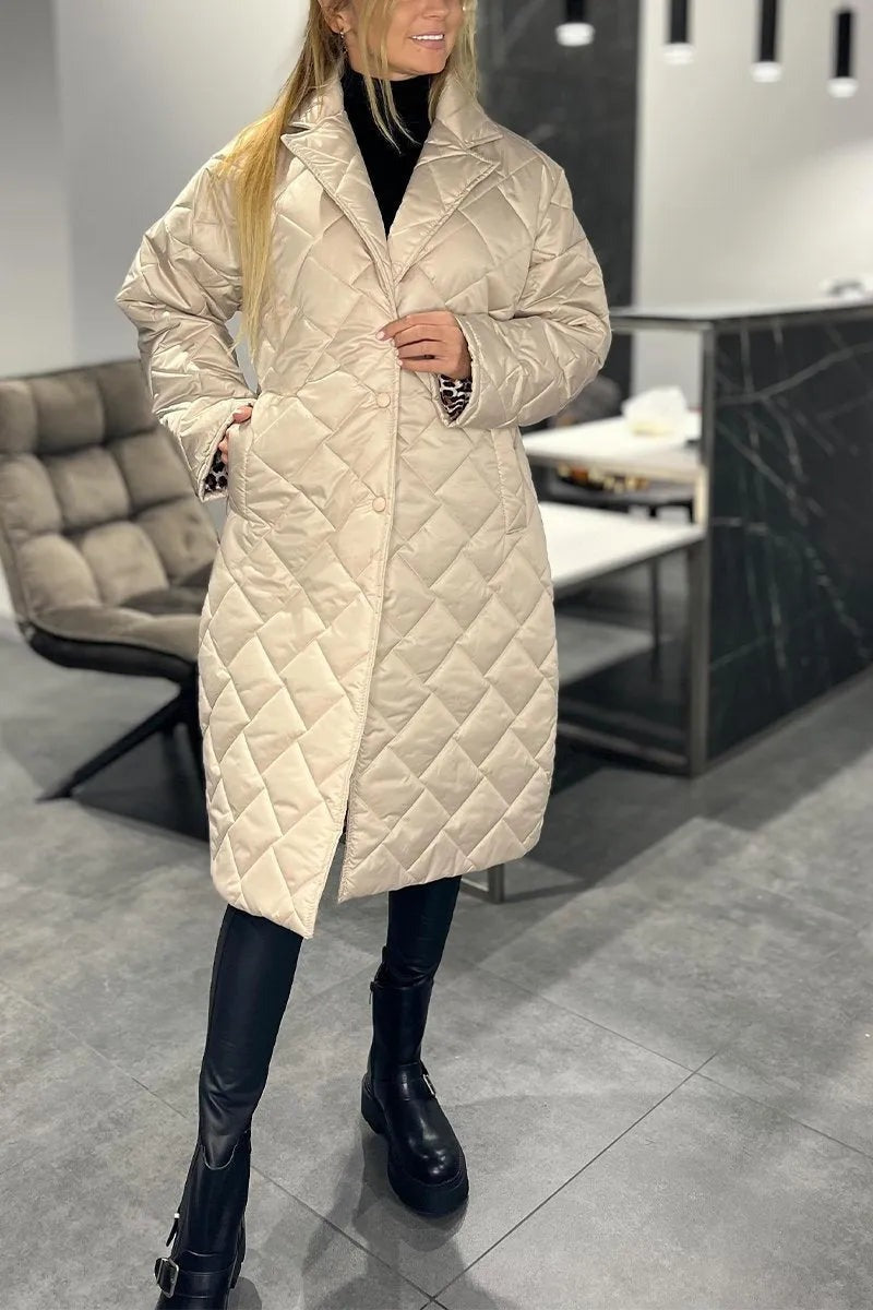 Brygida™ | Wendbare Steppjacke mit Pantherfutter