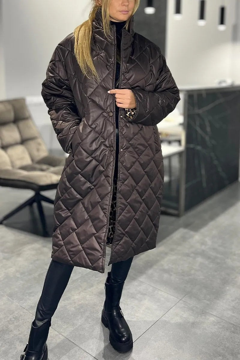 Brygida™ | Wendbare Steppjacke mit Pantherfutter