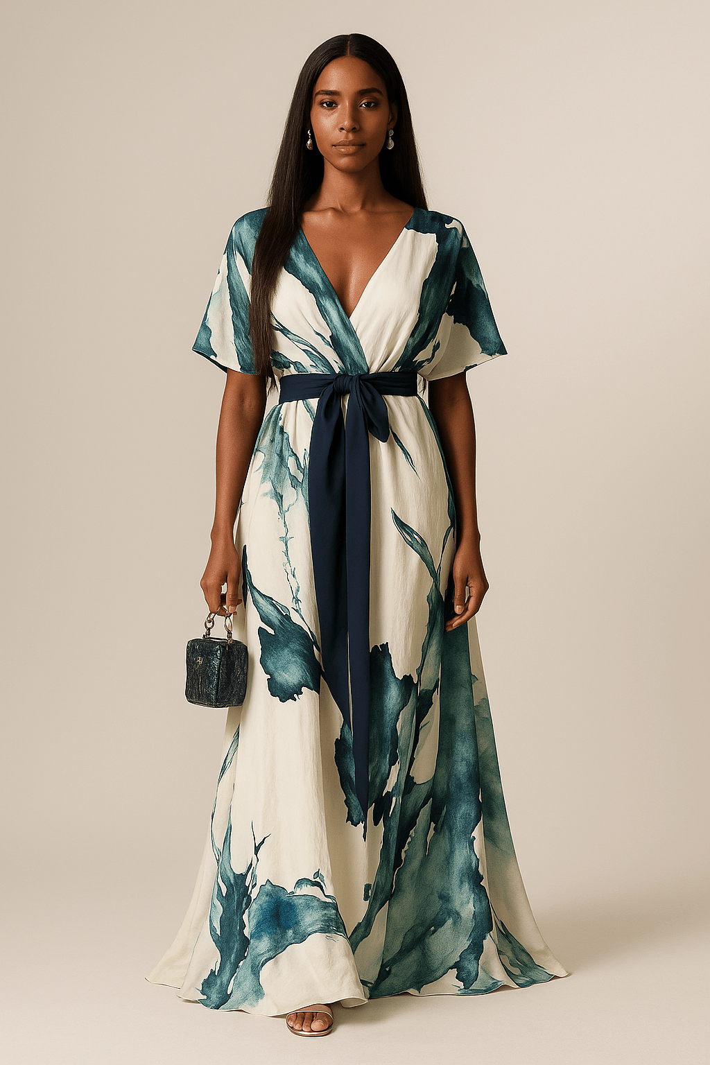 Maxi-Aquarellkleid
